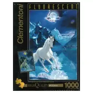 Clementoni Fluorescent - The White Stallion (1000) | Bästsäljare
