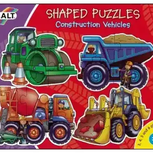 Galt Shaped Puzzle - Construction Vehicles (3, 4, 5, 6) | Nedsatt pris
