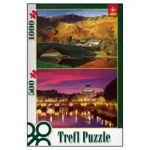 Trefl The Derwent Bridge, Cumbria, England / The Holy Angel Bridge, Rome (1000+500) - Fynd