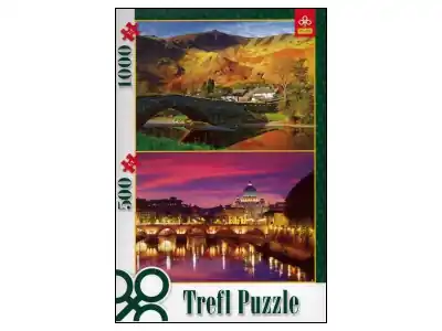 Trefl The Derwent Bridge, Cumbria, England / The Holy Angel Bridge, Rome (1000+500) - Fynd