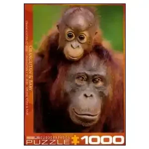 EuroGraphics Orangutan & Baby (1000) | Sänkt pris