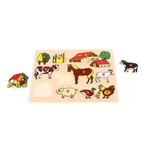 Handla online | Bigjigs Knoppussel - Farm (12)