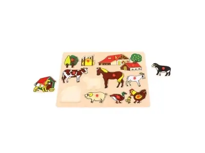 Handla online | Bigjigs Knoppussel - Farm (12)