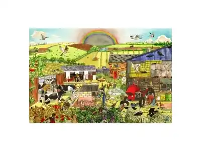 Favorit hos kunderna - Bigjigs Golvpussel i Trä - Farm (48)