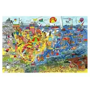 Handla online - Bigjigs Golvpussel i Trä - Seaside (24)