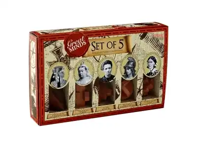 Begränsat antal | Great Minds - Women‘s set of 5 Wooden Puzzle Compendium