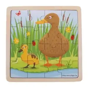 Begränsat antal - Bigjigs Rampussel - Duck & Duckling (16)