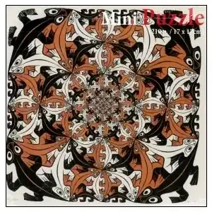 Puzzelman M.C. Escher - Mini Puzzle, Lizard (210) | Mycket populär