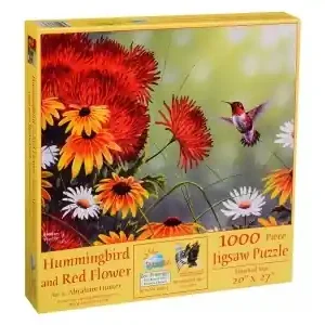 Dagens deal | SunsOut Hummingbird and Red Flower (1000)