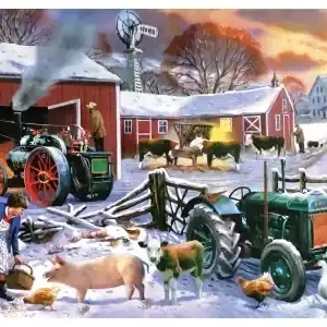 SunsOut Wintertime Farm (1000) | Bra pris just nu
