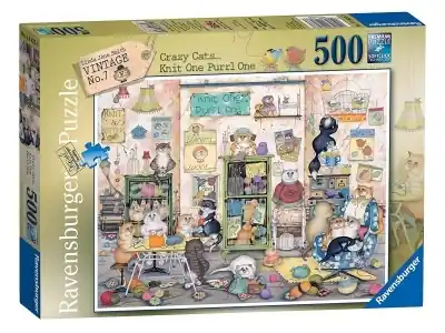 Ravensburger Crazy Cats - Knit One Purrl One (500) - Utförsäljning