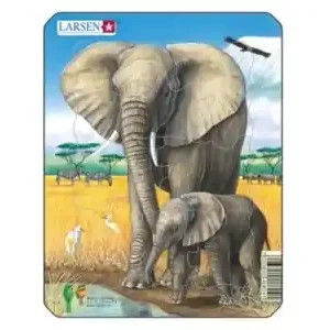 Finns att beställa - Larsen Rampussel - Elefant med Unge (8)