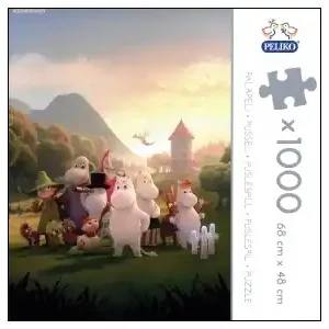 Topprodukt | Peliko Mumin - Moominvalley, Muminfamiljen på Drakspaning (1000)