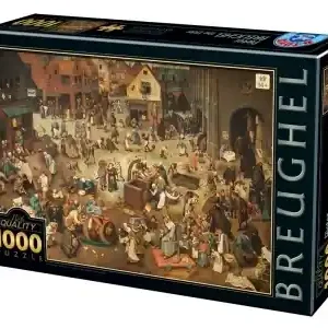 D-Toys Brueghel the Elder - The Fight Between Carnival and Lent (1000) - Utförsäljning