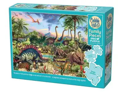 Få kvar i lager - Cobble Hill Family Pieces - Prehistoric Party (350)