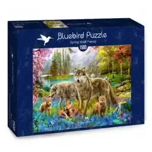 Bluebird Puzzle Jan Patrik Krasny - Spring Wolf Family (1500) - Riktigt fynd