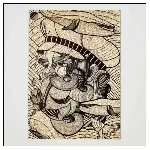 Puzzlocado Träpussel - Sea Wolf, Colourable (900) - Favorit