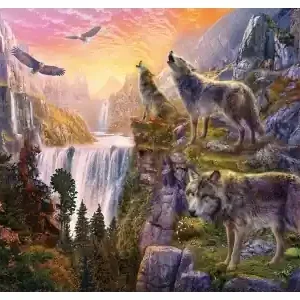 SunsOut Jan Patrik Krasny - Wolf Moon (1000) | Superpris