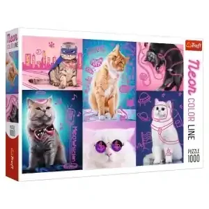 Trefl Neon Color Line - Super Cats (1000) - Passa på