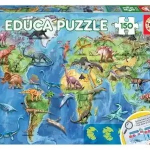 Educa Dinosaurs World Map (150) - Missa inte erbjudandet