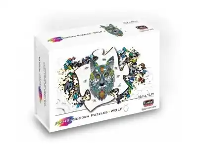 Eureka Rainbow Wooden Puzzles, Wolf (180) | Gratis retur