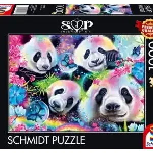 Spara mer | Schmidt Sheena Pike - Rainbow Pandas (1000)