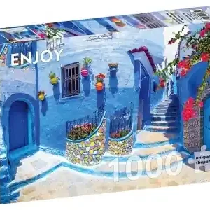 Enjoy Turquoise Street in Chefchaouen, Maroc (1000) | Outlet