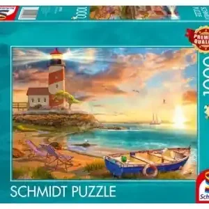 Schmidt Sunset Over Lighthouse Bay (1000) - Bara idag