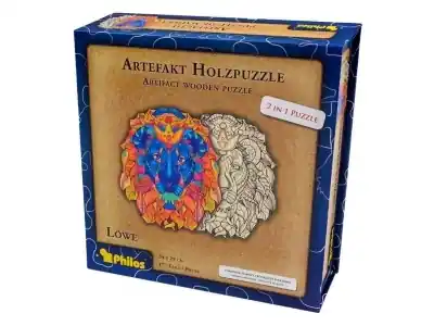 Extra bra pris | Philos Artifact Wooden Puzzle - Lion, 2 in 1 (177)