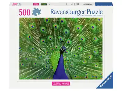 Ravensburger Colorful Animals - Peacock (500) | Nyhet hos oss