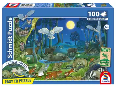 Schmidt Animals in a Night-time Forest (100) - Snabb leverans