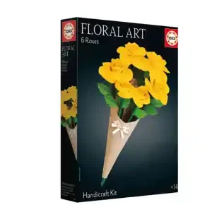Educa Floral Art - 6 Gula Rosor | Tillverkarpris