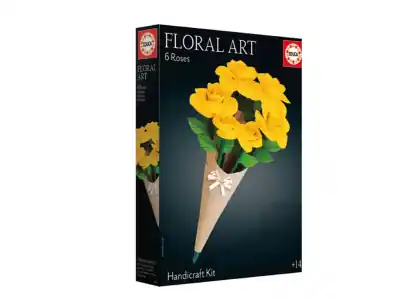 Educa Floral Art - 6 Gula Rosor | Tillverkarpris