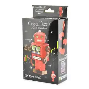 Gratis retur | Crystal Puzzle Tin Robot - Red (39)