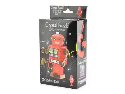 Gratis retur | Crystal Puzzle Tin Robot - Red (39)