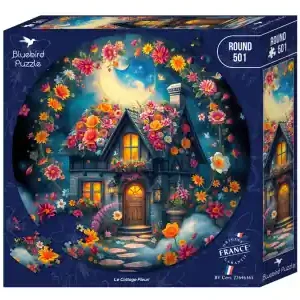 Sista chansen - Bluebird Puzzle Round - Le Cottage Fleuri (501)