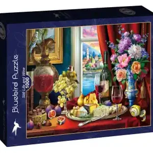 Säker betalning - Bluebird Puzzle Still Life and Wine (1000)