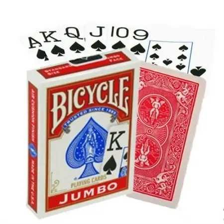 Expressleverans | Bicycle Rider Jumbo poker cards (Blue or red)