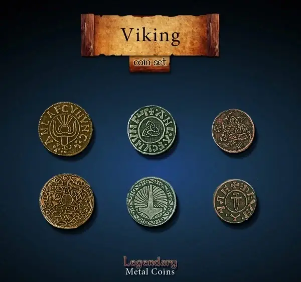 Viking Coin Set (24 st metalmynt) | Premiumkvalitet