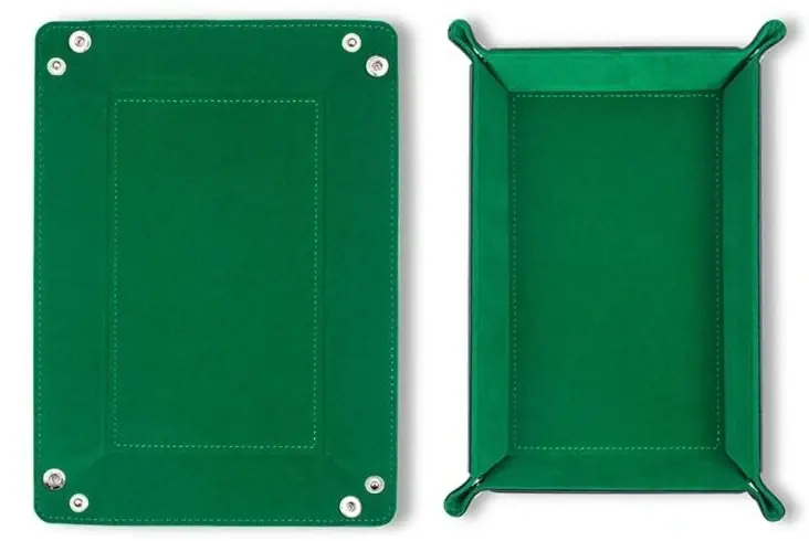 Rectangle Folding Dice Tray (Green) - Rekommenderas