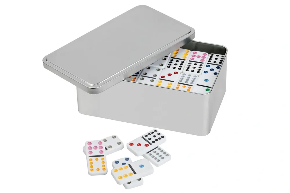 Nästan slut | Domino, double 12, in metal box¨(3628)