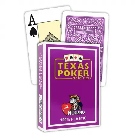 Passa på - Modiano Texas Poker Hold‘em Jumbo Index Plastic cards (purple)