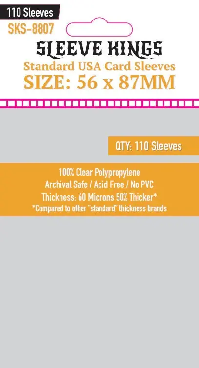 Nytt lägre pris - Sleeve Kings - Standard USA Card Sleeves, 56x87mm (110)