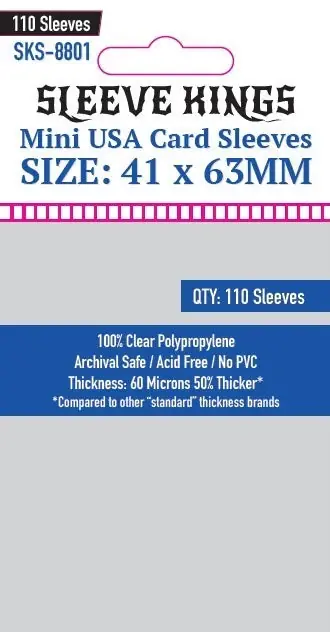 Sleeve Kings - Mini USA Card Sleeves, 41x63mm (110) | Spara mer