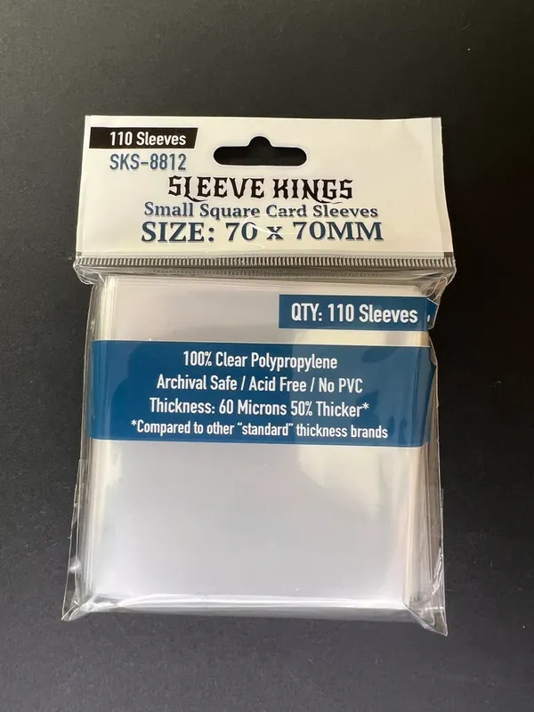 Sleeve Kings - Small Square Card Sleeves, 70x70mm (110) | Ny produkt