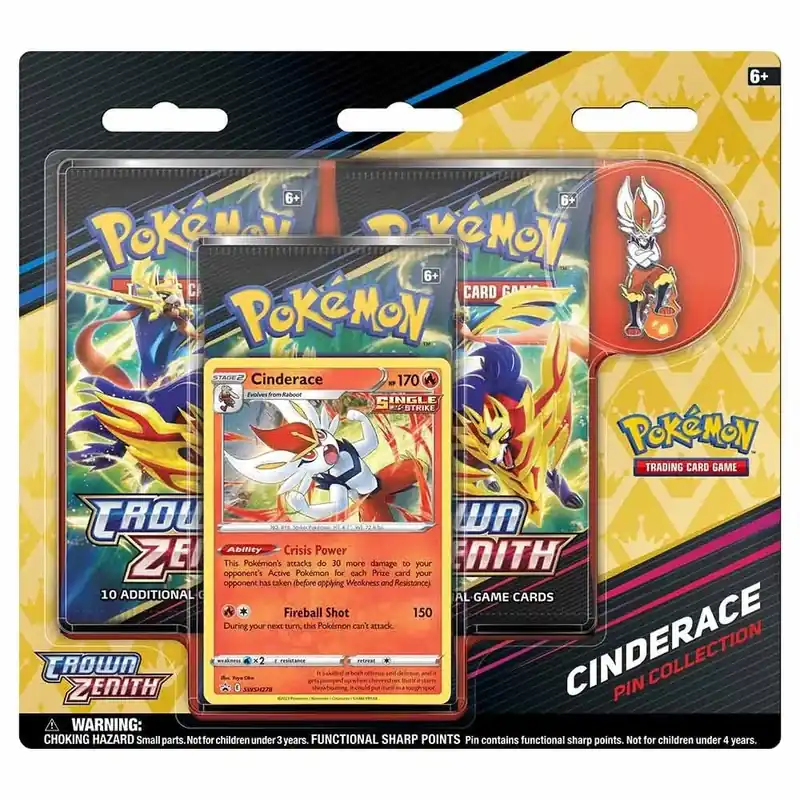 Pokémon TCG - SWSH 12.5 Crown Zenith Cinderance Pin Collection | Lägg i varukorg