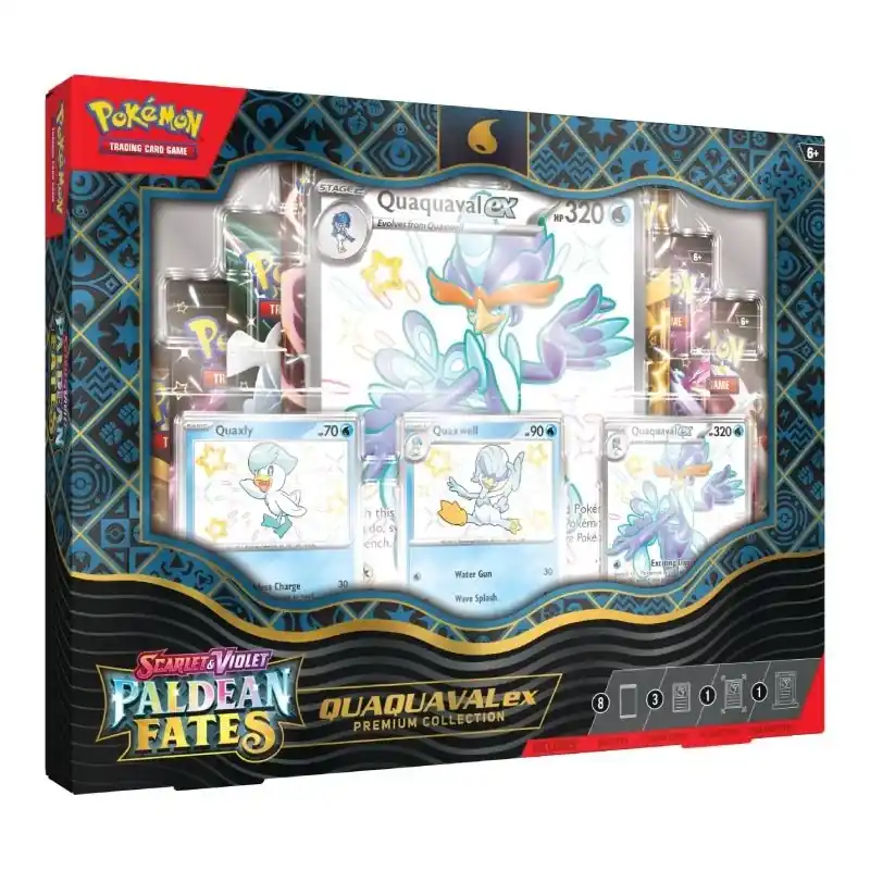 Begränsat antal | Pokémon TCG Scarlet & Violet - Paldean Fates Premium Collection Quaquaval ex