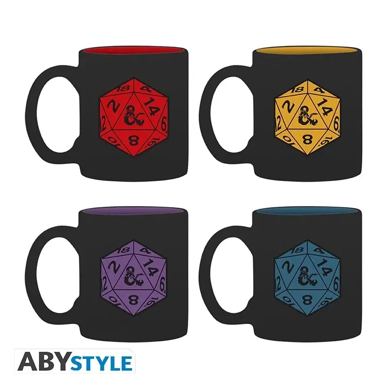 Fynd - Dungeons & Dragons Set 4 espresso mugs - D20