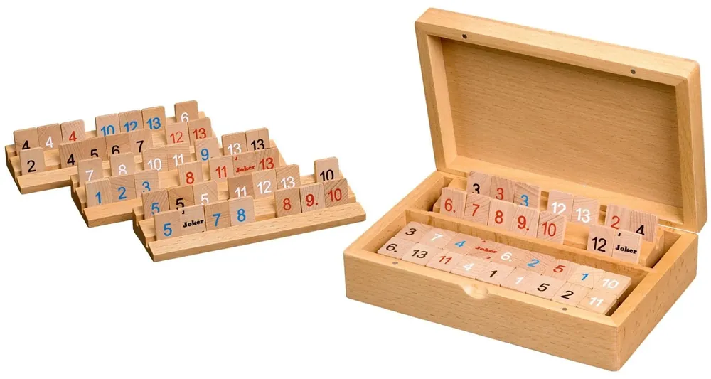 Få kvar i lager - Rummy, wooden cassette, small, magnetic lock(3608)