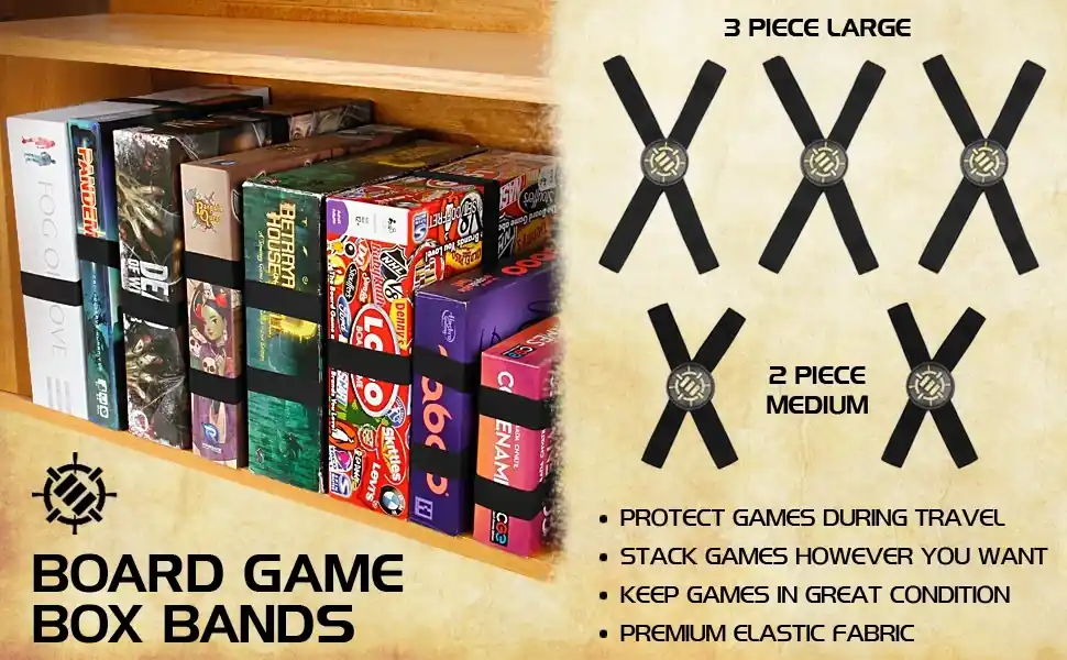 Tabletop Game Box Bands - Black | Tillverkarpris